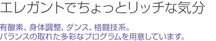 エレガントでちょっとリッチな気分